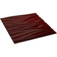 thumbnail image 6 of Ekena Millwork 19 5/8"W x 19 5/8"H Ripple EnduraWall Decorative 3D Wall Panel, Gloss Merlot (Covers 2.67 Sq. Ft.), 6 of 6