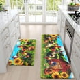thumbnail image 2 of Farmhouse Kitchen Rugs [2 PCS] Anti-Fatigue Kitchen Mats for Floor Sunflower Farm Rooster Kitchen Rugs Non-Slip Washable Waterproof Cushioned Mat for Home/Office/Sink, 18''''x30''''+18''''x48'''', 2 of 6