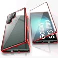thumbnail image 1 of 360 Metal Frame Double Sided Glass Snap Lock Magnetic Case For Samsung Galaxy S24 S23 FE S22 Ultra S21 Plus Full Lens Protection, 1 of 7