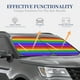 thumbnail image 4 of Balery Colorful Glitter Rainbow Parasol para parabrisas de coche de 2 piezas | Parasol plegable para parabrisas delantero de coche para la mayoría de sedanes-Small, 4 of 6