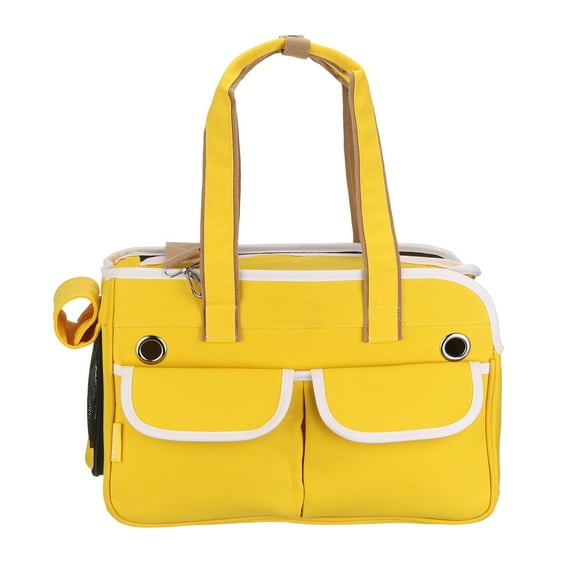 Cat Carrier for Pet, Adjustable Shoulder Strap, Breathable Dog Carrier Up to 16.5 lbs Yellow