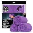thumbnail image 1 of Chemical Guys Toalla de Microfibra sin Bordes de Felpa Ultra Suave Happy Ending, Morada, 16" x 16" (Paquete de 3), 1 of 4