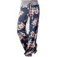 thumbnail image 1 of Women's High Waist Casual Floral Print Drawstring Wide Leg Pants, 1 of 6