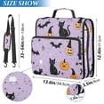 thumbnail image 2 of FORMRS Zipper Binder with Shoulder Strap 2-inch Ring 500 Sheet Capacity File Bag, Light Purple Halloween Black Cat, 2 of 5
