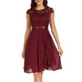 thumbnail image 1 of Robe Formelle pour Femmes en Dentelle Élégante, Robe de Soirée pour Invitées de Mariage, Cocktail, Fête, Robe Formelle, 1 of 6