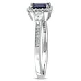 thumbnail image 3 of Everly Women's Sapphire and Diamond 14K White Gold Engagement Ring, 3 of 7
