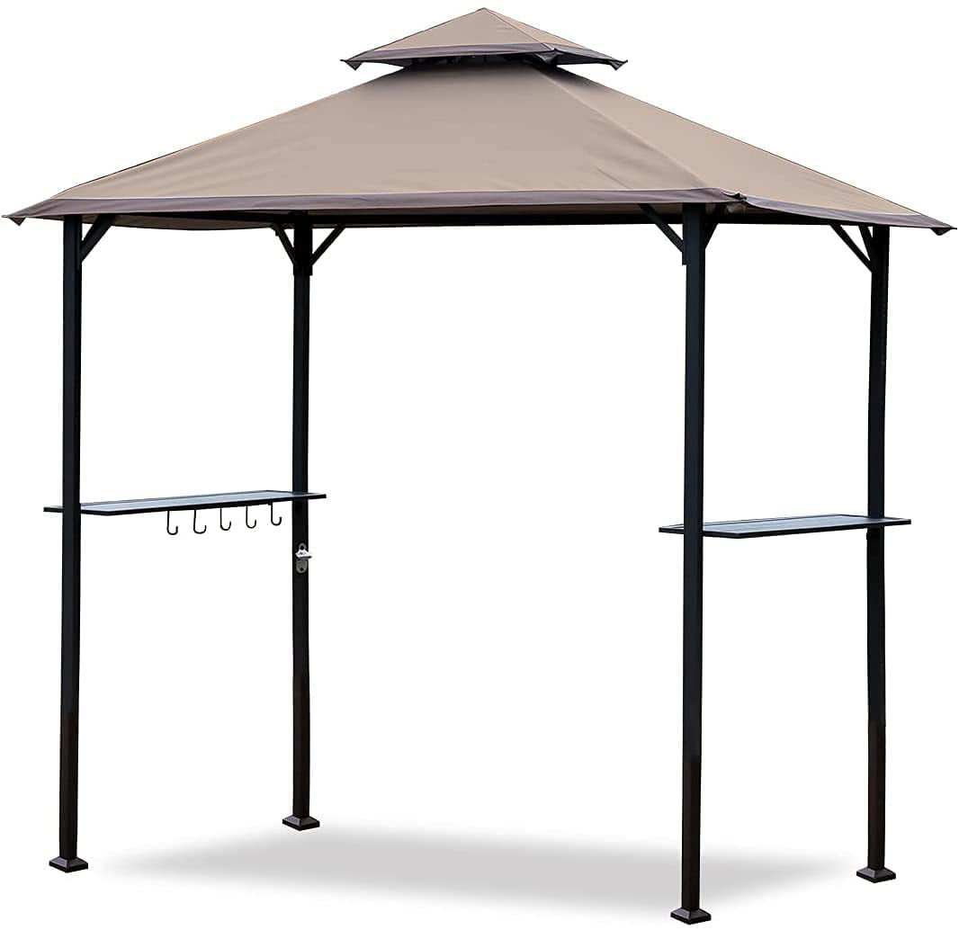 CoastShade 8'x 5' Grill Gazebo Double Tiered Outdoor BBQ Canopy,Grill