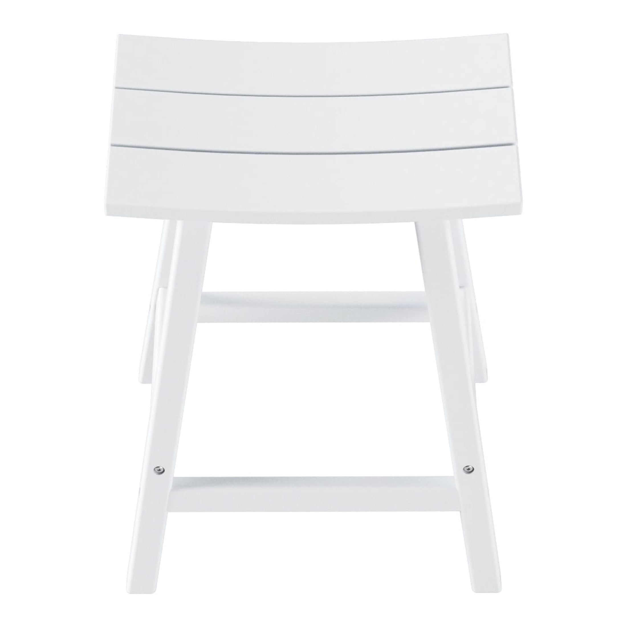 GARDEN 24" Inches Adirondack Plastic Outdoor Bar Stools (Set of 2), White