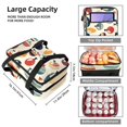 thumbnail image 3 of Bowling Double Layered Insulated Lunch Bag with Two Compartments - Large Capacity Refrigerated Meal Bag for Hand Carry - 7.1x11.4x16.1 Inches, 3 of 6