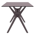 thumbnail image 3 of Compamia Ibiza Collection Table de Salle à Manger d'Extérieur 55 Pieds HPL avec Pattes en Osier Tressé, Brun (1 Unité), 3 of 4