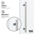 thumbnail image 5 of VIGO Elan 44 to 48 in. W x 74 in. H Sliding Frameless Shower Door in Stainless Steel with 3/8 in. (10mm) Clear Glass, 5 of 15