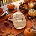 thumbnail image 4 of Solid Timber Cutting Board Timber Chopping Barrier with Serving Tray, Pumpkin Charcuterie Platter for Thanksgiving, Kitchen Counter Prep & Peach Display, 4 of 8