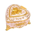 thumbnail image 4 of Organizador de collar de caja de joyería en forma de corazón elegante artesanías únicas de joyería de joyería de caja de barcos para habitaciones para, 4 of 8