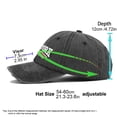 thumbnail image 5 of AJGRHE Distressed Baseball Cap With 3D Embroidery Unique Washed Denim Hat For Daily Casual Outdoor Hiking Black One Size, 5 of 9