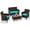 Brown, variant on Costway 4 PCS Patio Wicker Sofa Set with Coffee Table Acacia Wood Armrests & Tabletop Mix Brown/Brown