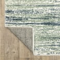 thumbnail image 4 of 8' X 11' Blue And Green Striped Distressed Area Rug, 4 of 5