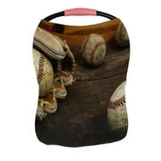 ABPHQTO Old Vintage Baseball Shallow Focus Nursing Cover Baby Breastfeeding Infant Feeding Cover Baby Car Seat Cover Infant Stroller Cover Carseat Canopy Breathable
