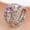 Purple, variant on Three Piece Hearts And Arrows Zircon Ring Set Green Purple Red Blue Diamond Colors For Women Fashion Accessory