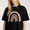 Black-2, variant on Watercolor Cross Tree Graphic for Christians Inspirational Rooted in Christ Casual Tee print T Shirt
