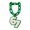C, variant on Number #67 Six Seven Trending Sports Number Chain Necklace – Oversized Custom Pendant – Choose Any Number – Green & White Two Tone – Personalized Fan Jewelry