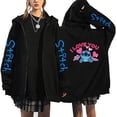 thumbnail image 3 of Sudadera con capucha de Disney Stitch para mujer, ropa de calle de Manga con cremallera, estilo Harajuku, años 90, Y2k, 3 of 3