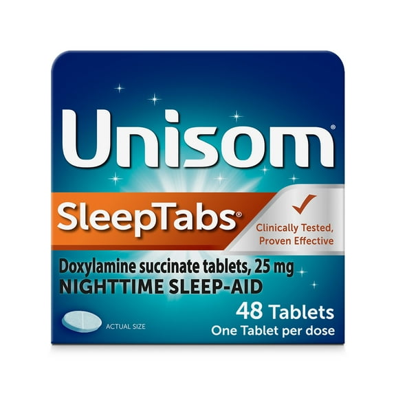 Unisom SleepTabs Tablets (48 Ct), Sleep-Aid, Doxylamine Succinate