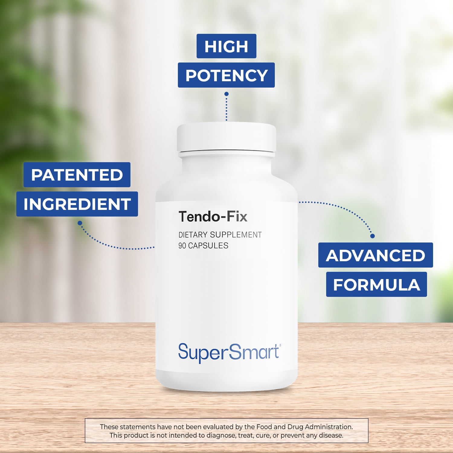 SuperSmart - Tendo-Fix 750 mg per Day - Collagen (Type I, II, V, X) | Non-GMO & Gluten Free - 90 Vegetarian Capsules