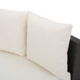 thumbnail image 5 of Hatteras Outdoor 5-Piece Wicker Sofa Set with Water Resistant Fabric Cushions, Grey/ White, 5 of 7