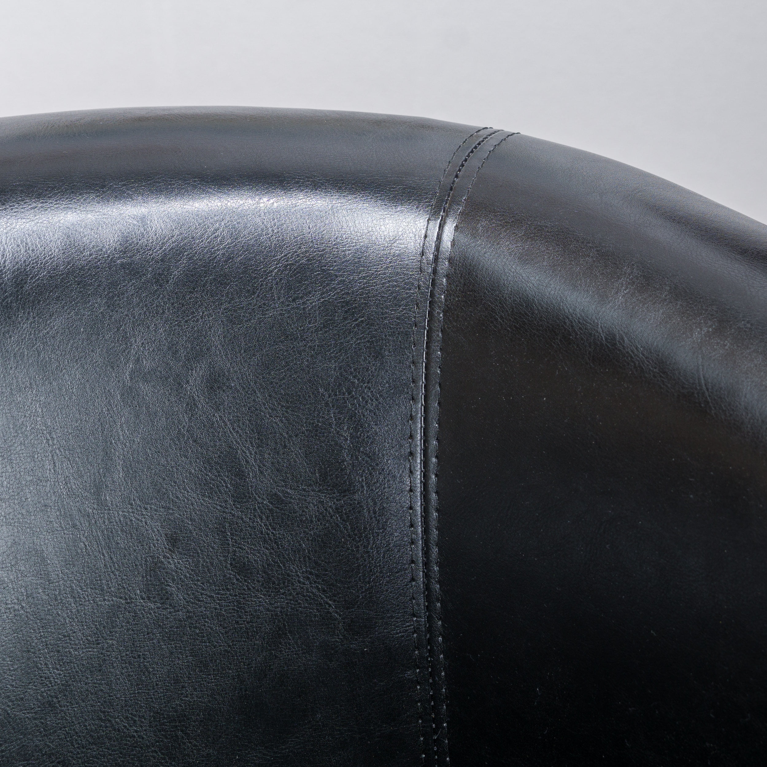 Noble House Arden Black Bonded Leather Swivel Club Chair