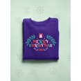 thumbnail image 3 of Classic Merry Christmas - Festive Holiday Women's Sweatshirt, 3 of 4