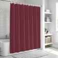 thumbnail image 6 of Red Solid Color Bathroom Shower Curtains with 12 Hooks Polyester Waterproof Shower Curtain for Stalls and Bathtubs Aesthetics Contemporary Luxury Decorative Bathroom Privacy Curtain 36x72 Inches, 6 of 9