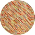 thumbnail image 1 of Ahgly Company Machine Washable Indoor Round Contemporary Metallic Gold Area Rugs, 3' Round, 1 of 7