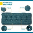 thumbnail image 3 of Classic Accessories Duck Covers Water-Resistant Indoor/Outdoor Bench Cushion 48"W x 18"D x 5"Thick Blue Oasis Palm, 3 of 7
