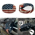 thumbnail image 5 of Yuyamidu American Flag Car Side View Mirror Cover Patriotic Car Hood Cover 3 Pcs Auto Rearview Protection Covers with Car Front Hood Cover Car Front Hood Cover Mirror Covers, 5 of 7