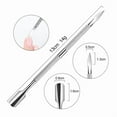 thumbnail image 5 of 4 PCS Cuticle Pusher Remover and Trimmer -Spoon Nail Cleaner Manicure Tools, Professional Salon Double Ended Metal Nail Art Cuticle Tool, Durable Nail Tools for Fingernails Toenails(Silver), 5 of 5
