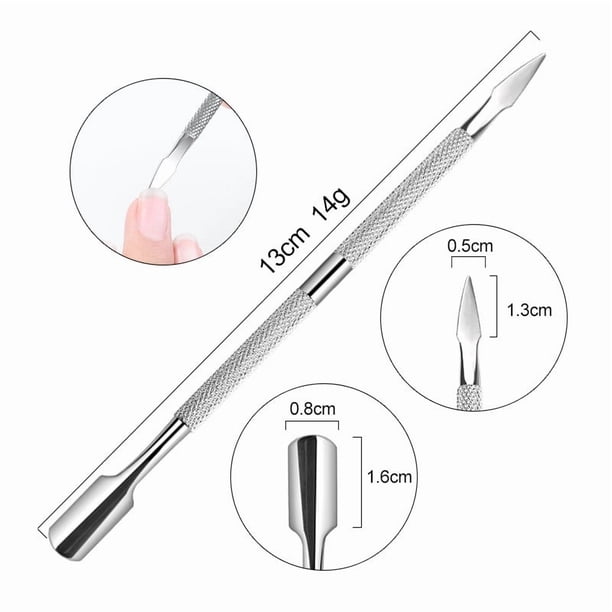 Salud y belleza, Suministros para decoración de uñas, Herramientas para uñas, Herramientas para decoración de uñas, Cepillo de doble punta para eliminar uñas muertas, Cepillo para limar las costuras d