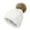 White*, variant on Wyobmus Womens Winter Knitted Beanie Hat With Faux Fur Pom Warm Knit Skull Cap Earmuffs Hat White*