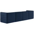 thumbnail image 3 of Meridian Furniture Quincy Canapé Modulaire en Velours Bleu Marine, 3 of 13