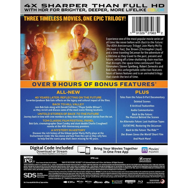Universal Back to the Future Trilogy: 40th Anniversary, 8-disc Set