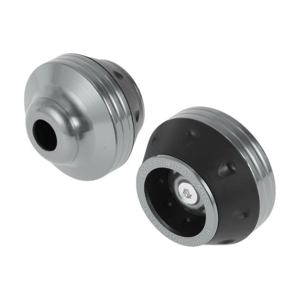 Slider de marco de motocicleta de 15mm Aleación de aluminio Plástico Protección de carenado Crash Pad Protector Guard 59mm 45mm Tono titanio 2 Pcs