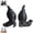 Black 2pcs, variant on Yoga Hippo Bookends Set of 2, Resin Handstand Hippo Figurine, Whimsical Animal Sculpture, Black White Bookshelf Desk Decor,black 2pcs