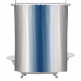 thumbnail image 2 of Abstract Shower Curtain for Bathroom Decor, Dark Gray Lake Blue Gradient Ombre Waterproof Fabric Shower Curtain, 72"x84" Set with 12 Hooks, 2 of 9