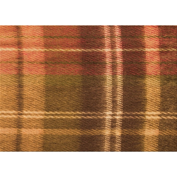 Ahgly Company Indoor Rectangle Patterned Tomato Sauce Red Area Rugs, 7' x 10'