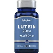 Lutein 20 mg with Zeaxanthin | 180 Softgels | Eye Health Vitamins | by Piping Rock