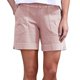 thumbnail image 1 of Pantalones cortos casuales de cintura alta para mujer - Cintura elástica, corte holgado, mezcla de algodón, liso, 1 of 6