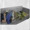 thumbnail image 6 of Glacier National Park Soft Flannel Fleece Throw Blanket, Peaceful Nature Scene from Montana Mountains Lake and Sun in Sky, Cozy Plush for Indoor and Outdoor Use, 70" x 90", Multicolor, by Ambesonne, 6 of 6