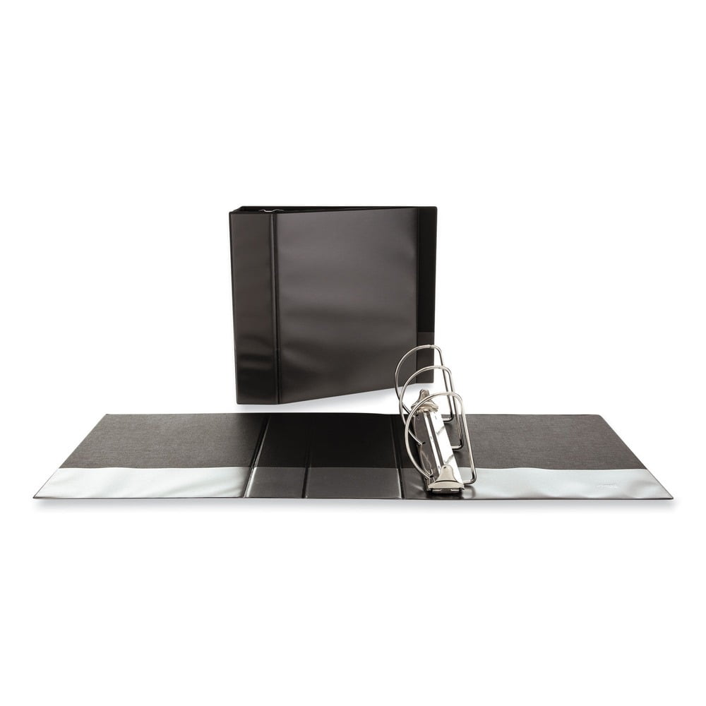 Universal UNV20998 11 in. x 8.5 in. 5 in. Capacity 3 Rings Slant-Ring View Binder - Black