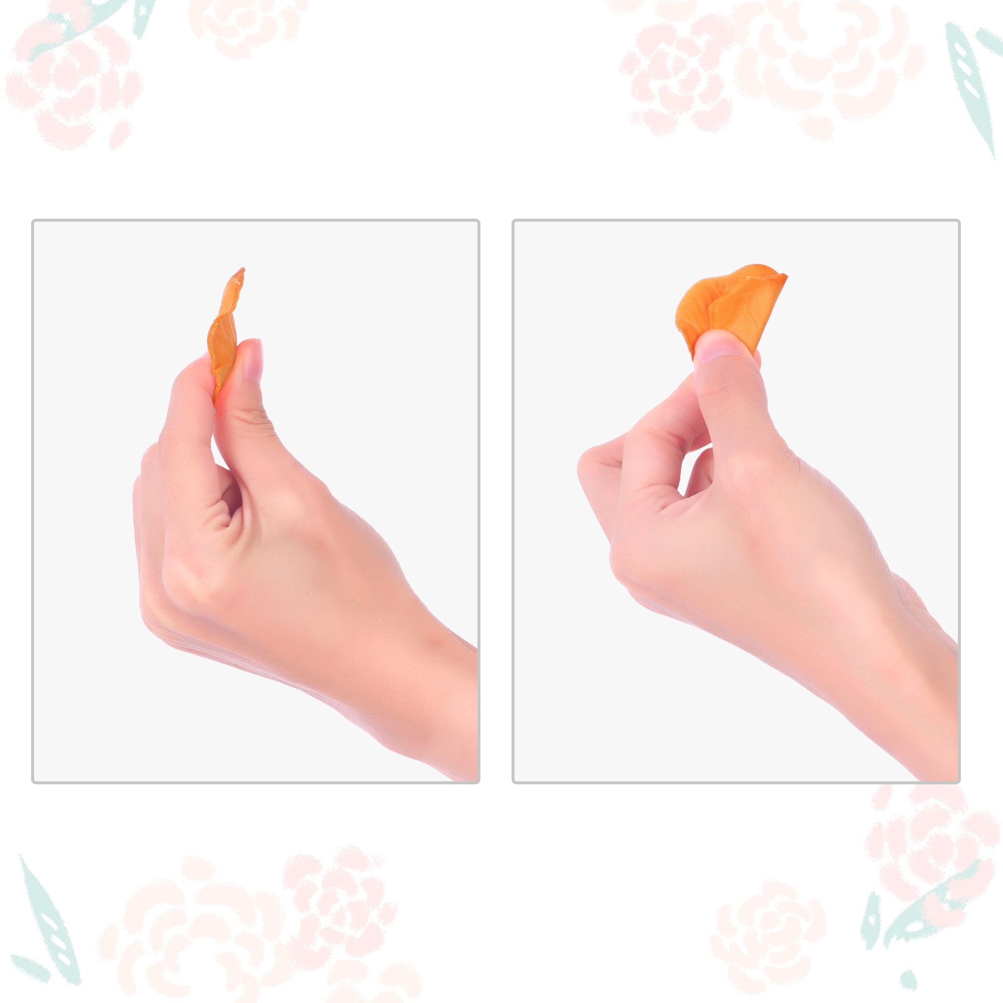 Unique Bargains 1000 Pieces Artificial Silk Rose Petals Fake Flower Decor Orange
