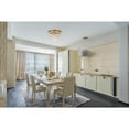 thumbnail image 3 of Nordic 3 lights brass flush mount, 3 of 9