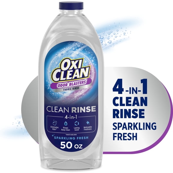 OxiClean Odor Blasters Fabric Rinse, 4-in-1 Clean Rinse, Sparkling Fresh Scent, 50 fl oz